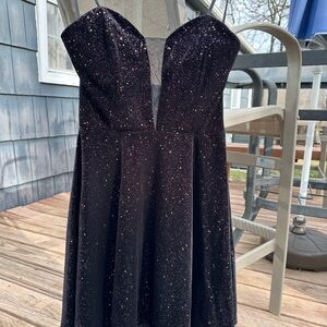 B Darlin Black Dress with Glitter Accents